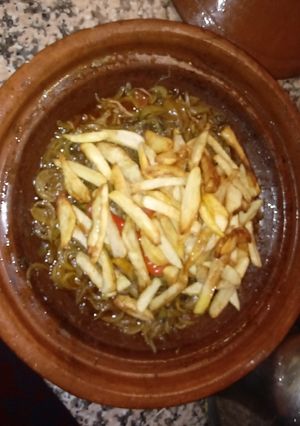 صورة لوصفة الطجين بالبطاطس مقليا