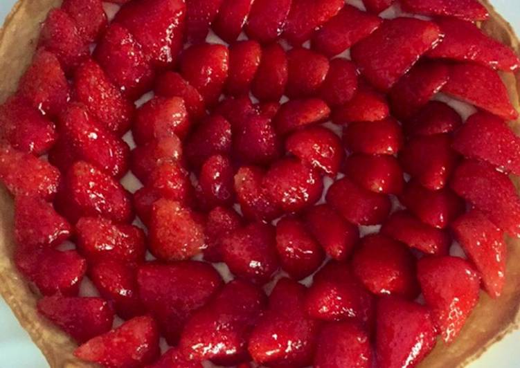 Recette: Tarte aux fraises 🍓 crème pâtissière au mascarpone