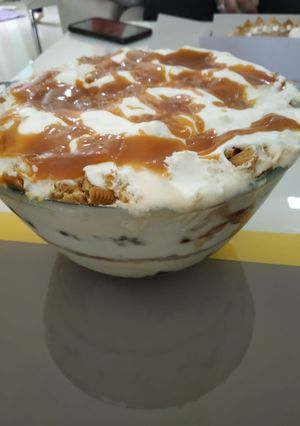 A picture of Salted Caramel Brownie Trifle.