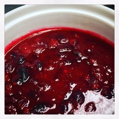 A picture of Cranberry Orange Sauce.