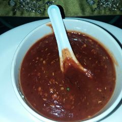 A picture of Imli or khajoor ki chutney.