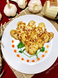 Hình của món Nấm Đùi Gà Xào Bơ Tỏi Chay.