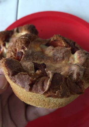 Una foto de Canastas de tocino y queso