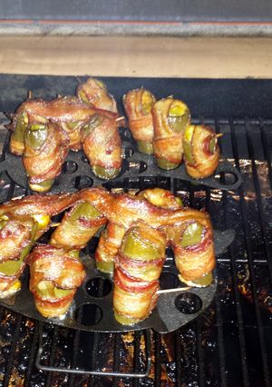 A picture of Smoked jalapeño poppers.