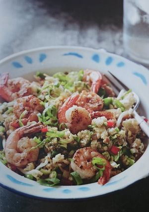 A picture of Cauliflower fried rice.