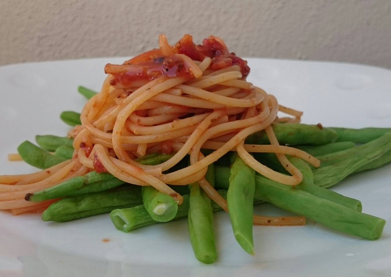 Spaghetti In Whole Grain Mustard Sauce