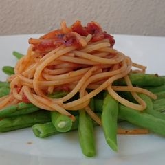 A picture of Spaghetti In Whole Grain Mustard Sauce.