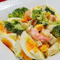 A picture of Gourmet Supermarket-inspired Shrimp, Broccoli, and Egg Salad.