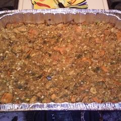 A picture of Home made cornbread stuffing.