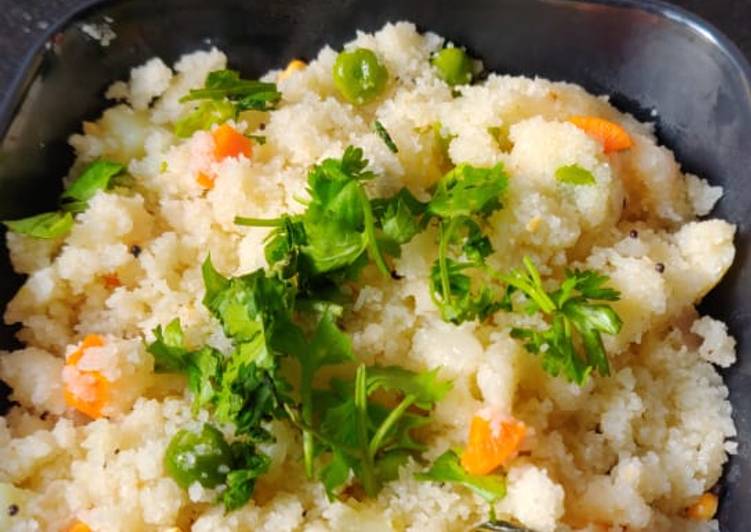 Steps to Prepare Homemade Vegetable suji upma