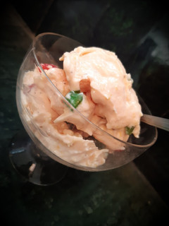A picture of Mango shrikhand ice-cream.