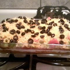 A picture of Seven Layer Taco Dip.