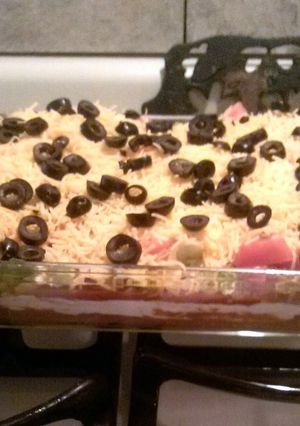 A picture of Seven Layer Taco Dip.