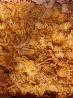 A picture of Three Cheese Macaroni and Cheese.