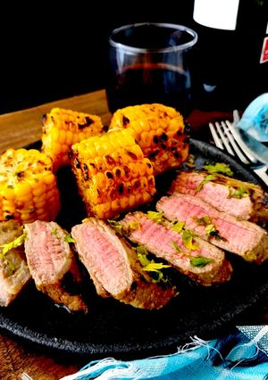 Una foto de Filete de vacío marinado y al grill