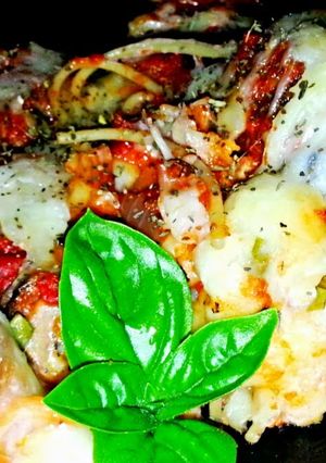 A picture of Mike's Baked Spaghetti & Meatballs.