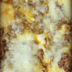 A picture of Mom's 70s Lasagna.