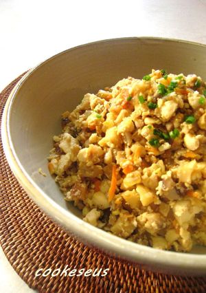 A picture of Scrambled Tofu with Just Vegetables.