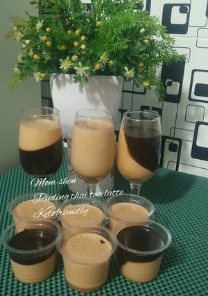 Foto resep Puding thai tea latte # ketofriendly