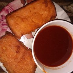 A picture of Besan bread toast.