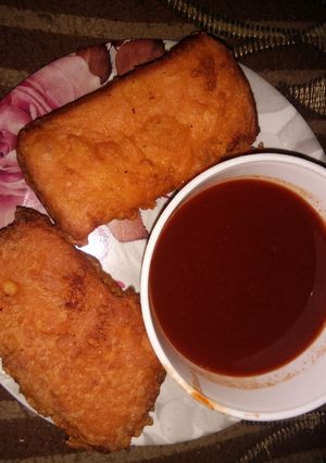 A picture of Besan bread toast.