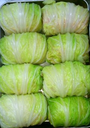 A picture of Healthy Chinese Cabbage Rolls with Tofu.