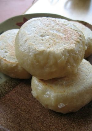 A picture of Oyaki -- Regional Savory Dumplings from Nagano Prefecture.
