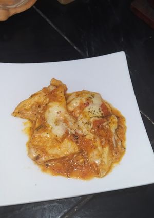 Una foto de Pollo pizza