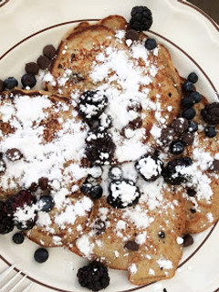 Una foto de Hot cakes sin harina de trigo