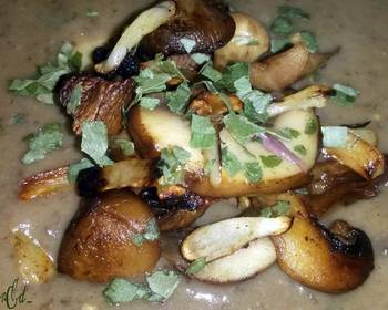 Easy Recipe Sigs Cream of Puy LentilGarlic and Porcini Mushroom soup Delicious Perfect