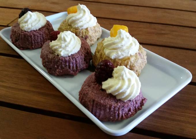 RAW MIXED BERRY and MANGO CAKES