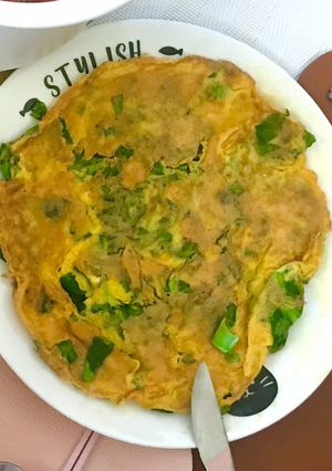 青江菜煎蛋餅 的食譜成品照片