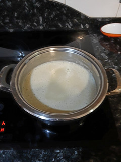 Una foto de Crema de coliflor con harina de garbanzos