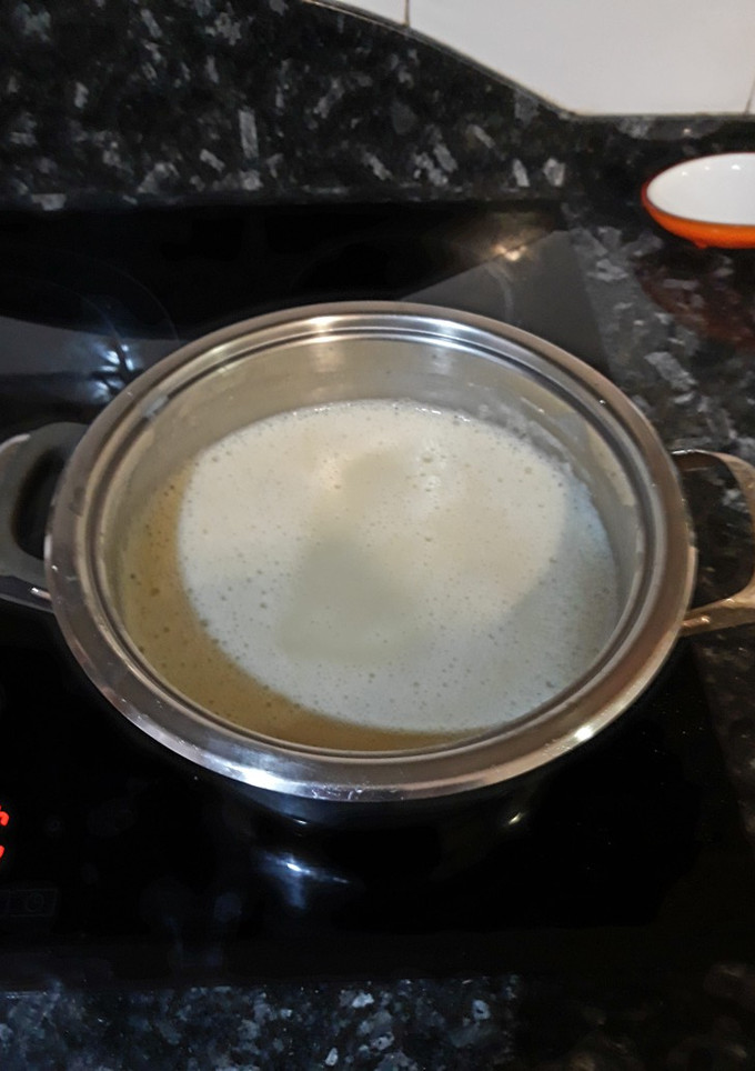 Una foto de Crema de coliflor con harina de garbanzos