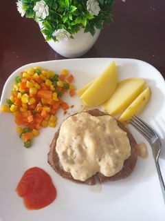 Foto resep Beef steak with mushroom sauce