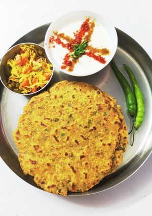 A picture of Jowar Millet Vegetable Paratha.