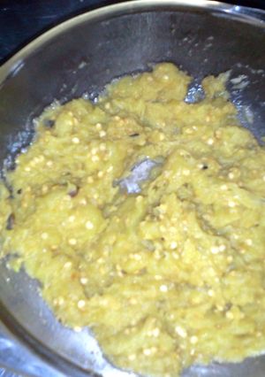 A picture of Baigan [eggplant] Choka.