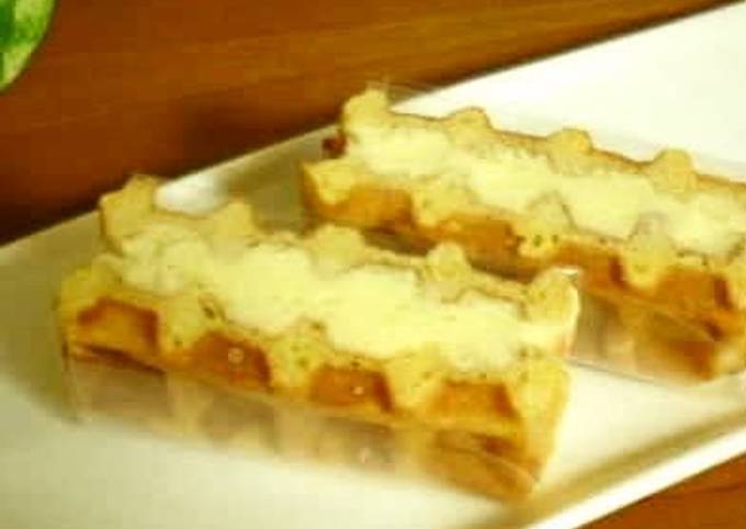 Recipe of Quick Easy Fluffy Waffle Custard Sandwich