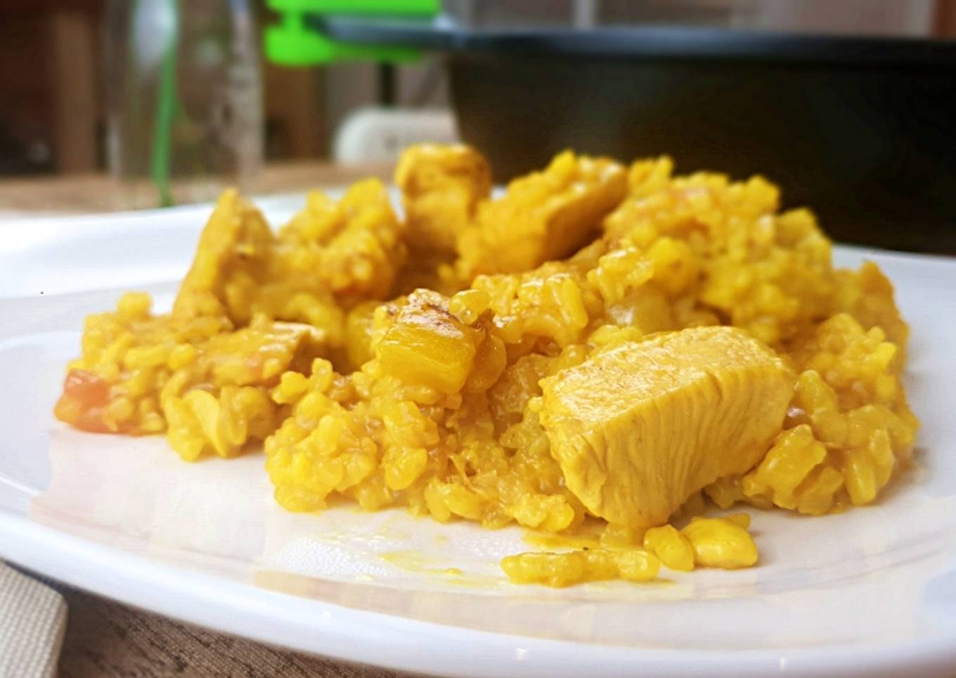 Arroz con pollo y verduras