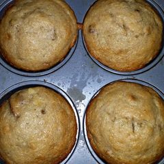 A picture of Easy banana pecan muffins.