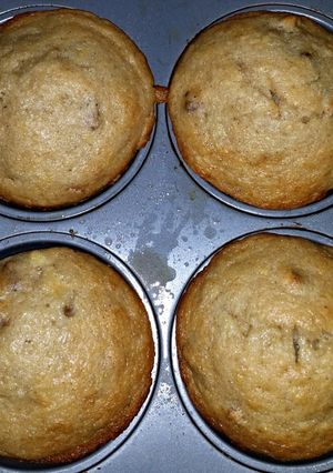 A picture of Easy banana pecan muffins.