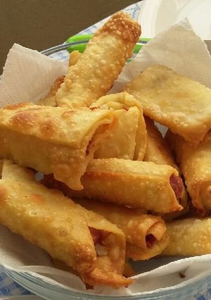 Foto de Rolinho de salchicha e queijo
