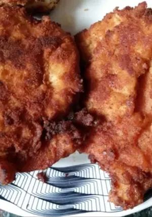 Una foto de Pechuga de pollo a la milanesa