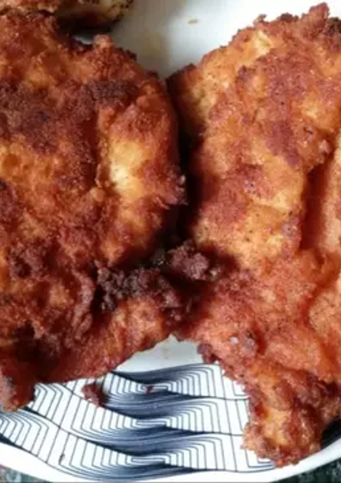 Una foto de Pechuga de pollo a la milanesa