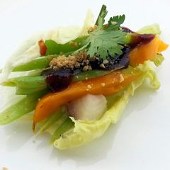 A picture of Lettuce Wrap Vegan Salad Diet Lunch.