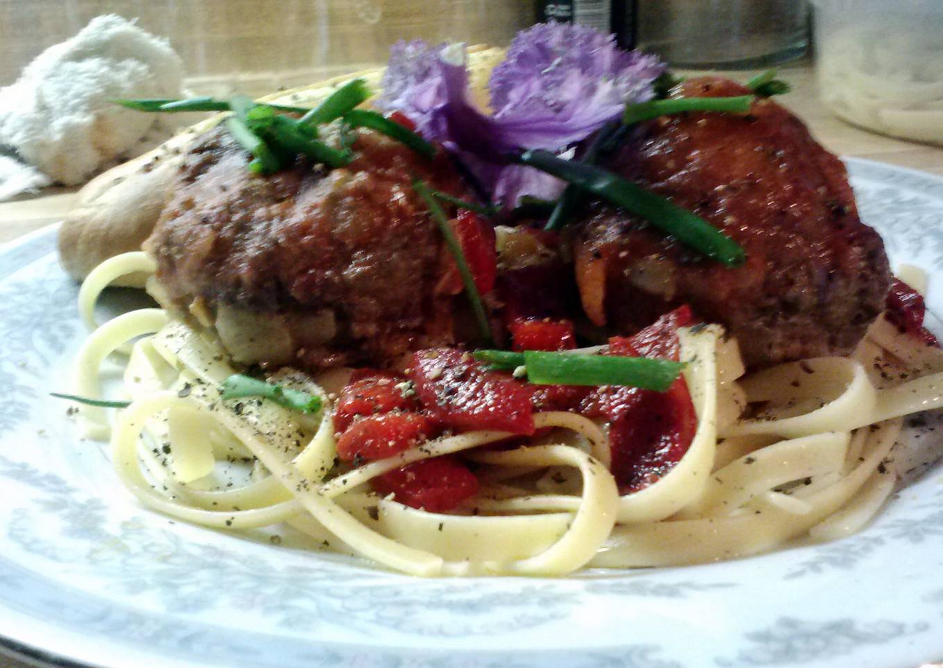 Large cabbage cutlets with stuffing