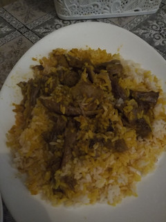 صورة لوصفة برياني مقلوبة الأرز