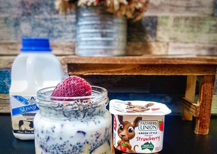 'Overnight oat' dengan biji chia