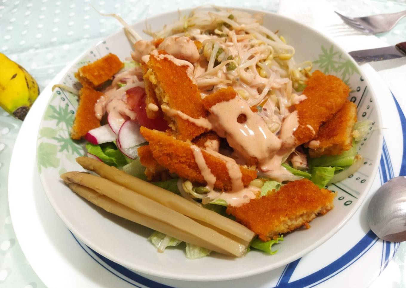 Ensalada césar vegana