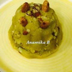 A picture of Mango-Kesari Halwa.